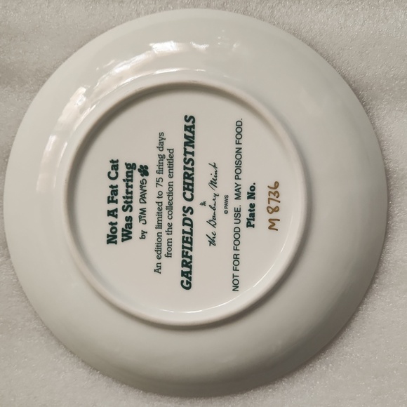 Vintage Ltd Edition Garfield Collectible Christmas Plate Danbury Mint - Picture 3 of 4